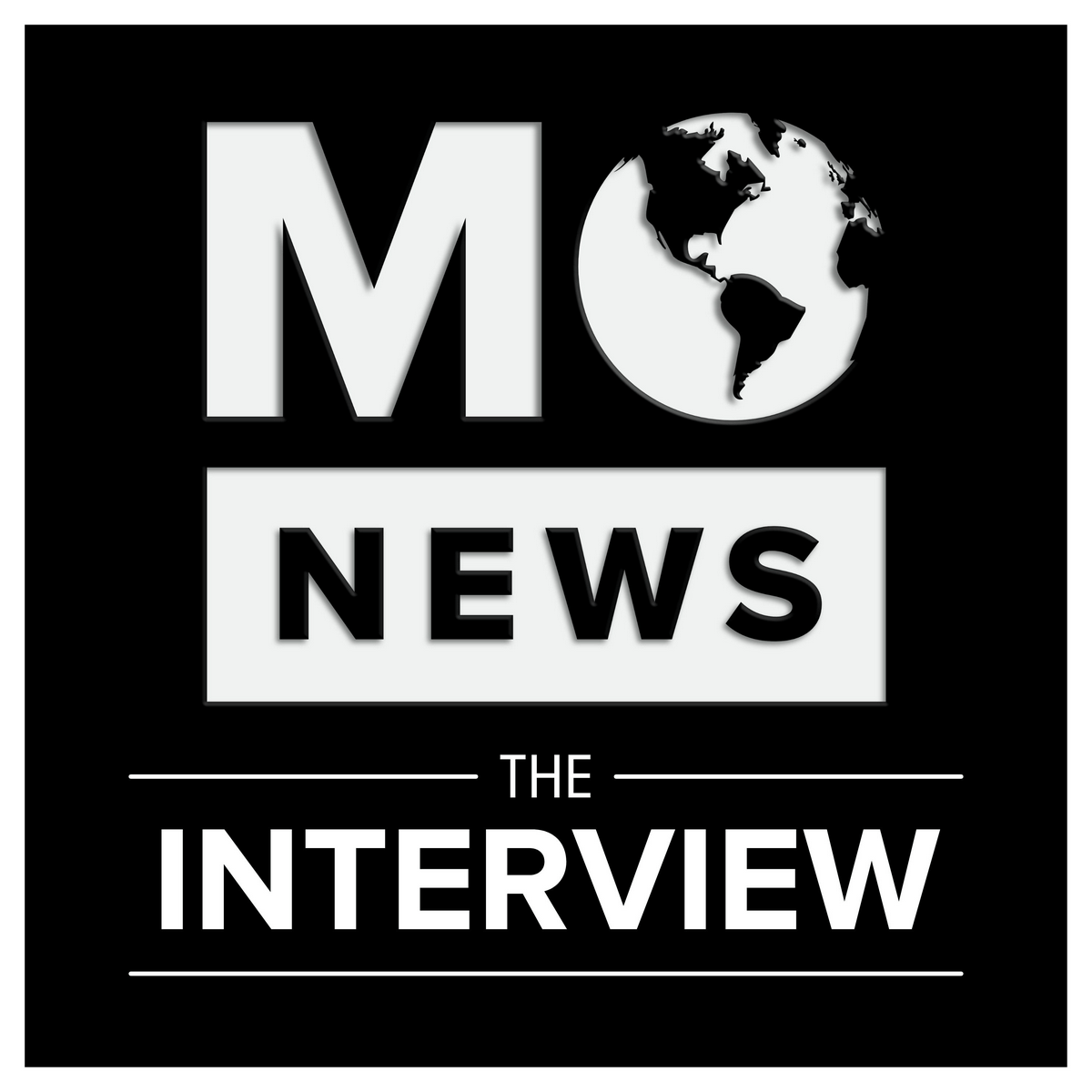 Mo News The Interview black and white logo