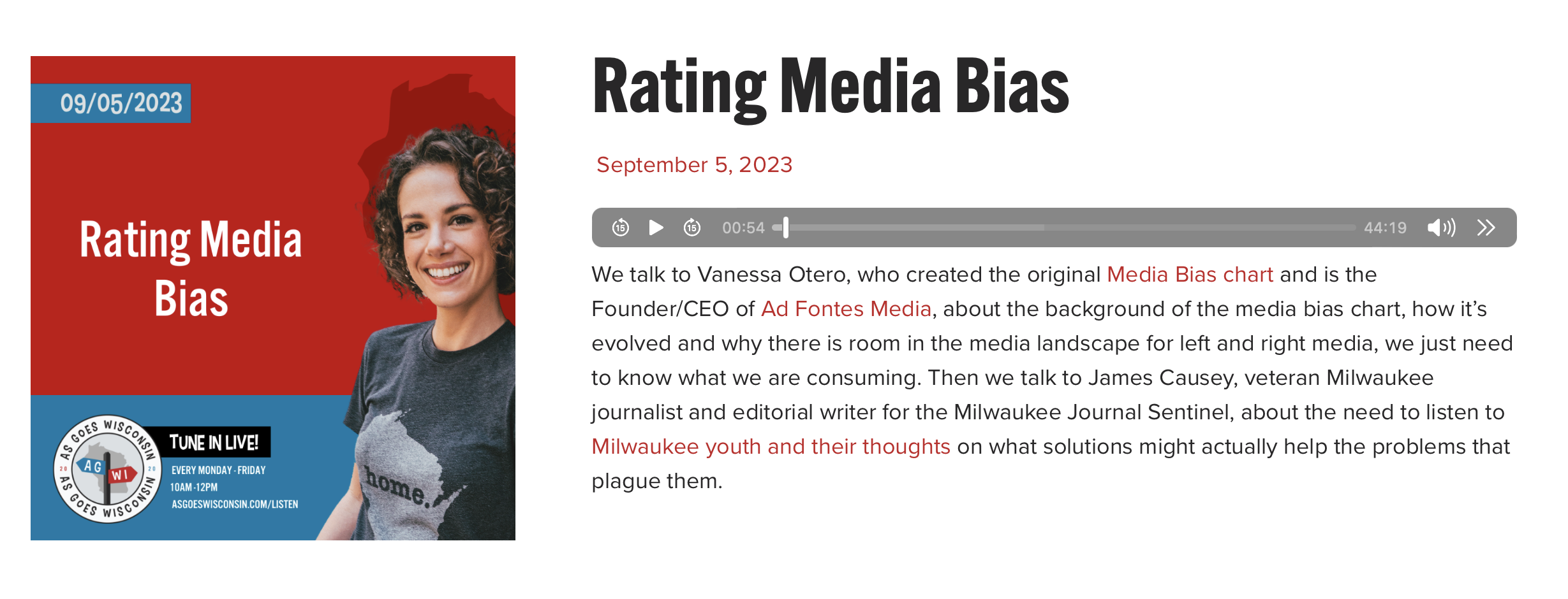 The evolution of the Media Bias Chart. Ad Fontes Media CEO appears on ‘As Goes Wisconsin’ podcast