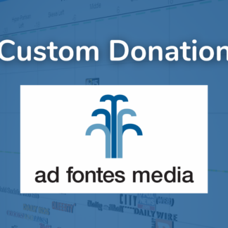 blue box for a custom donation