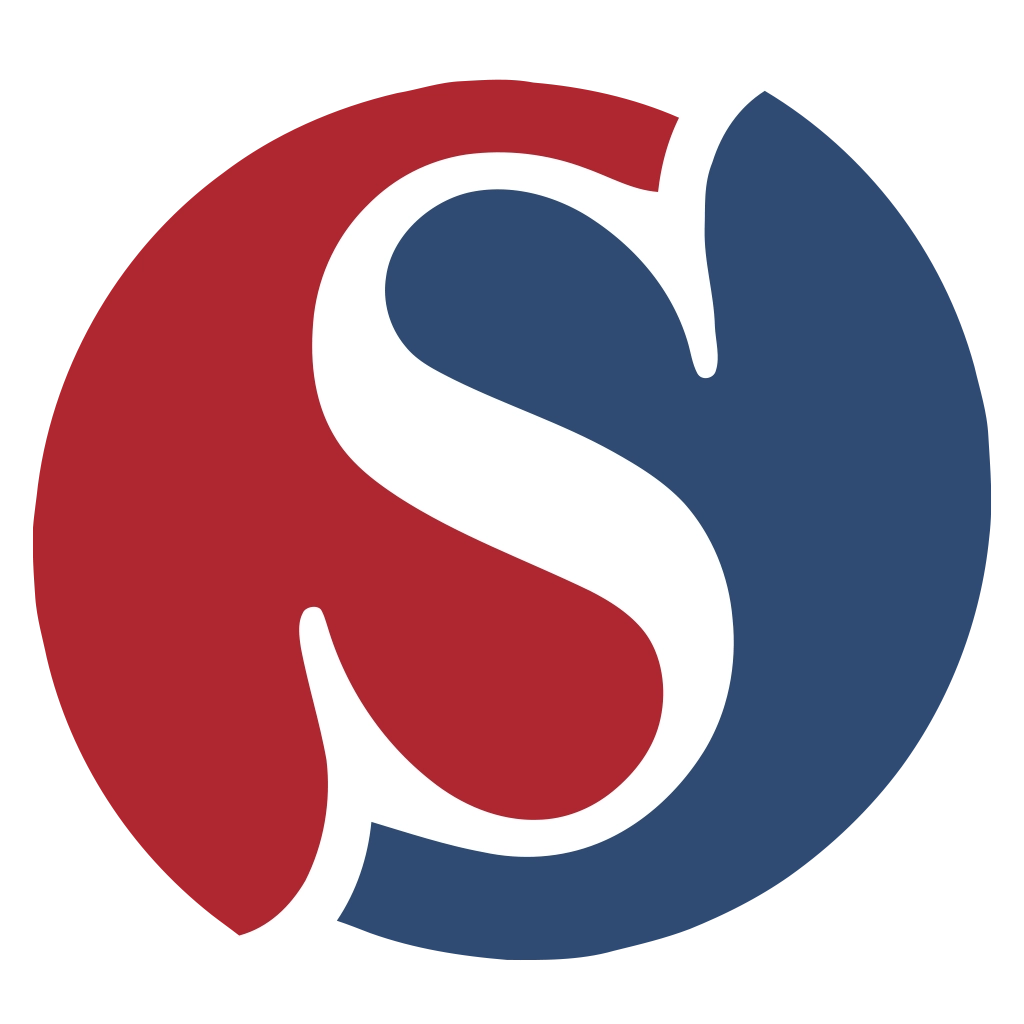 Red and blue Steady substack logo